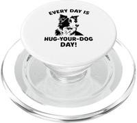 Todos los días abraza tu perro Día de la frontera Collie PopSockets PopGrip para MagSafe
