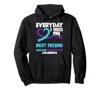 Todos los días Extraño a Mi Mejor Amigo Prevención del Suicidio Concientización Sudadera con Capucha