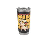 Todos los días mi cabeza va AAAAAAHH linda cabra gritando EduEly Vaso térmico de acero inoxidable de doble pared