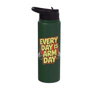Todos los días son culturistas divertidos para el Día del Brazo Stainless Steel Insulated Water Bottle