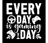 Todos los días son días de juego, citas de jugadores, emblemas, videojuegos, amor por los juegos. Pegatinas artísticas de vinilo 54.6x56.4cm Impermeable Blanco