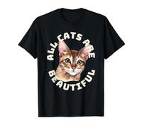 Todos los Gatos Son Hermosos Chipre Dueño de Gatos Lindo Orgullo de Mascotas Camiseta gráfica económica, Hombre, Negro, M
