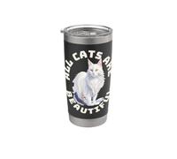 Todos los gatos son hermosos Gato de angora turco divertido Vaso térmico de acero inoxidable de doble pared