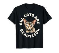 Todos los Gatos Son Hermosos latidos del corazón de Gato Chausie Camiseta