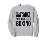 TODOS LOS HOMBRES APRENDEN A BOXEAR, DIVERTIDO BOXEADOR, DECLARACIÓN, CHICO, ENTRENADOR, ESTUDIANTE Sudadera