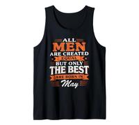 Todos los Hombres Creados Iguales Los Mejores Nacen en Mayo Cumpleaños Camiseta sin Mangas