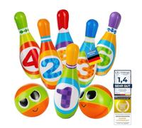 Todos los Kids United® Bowling Set XXL para niños con Bolos Blandos de PU y 2 Bolas; Juguete Educativo de Aprendizaje para Interiores y Exteriores Hecho de Material de Espuma (Juego de 6)