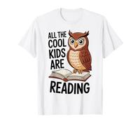 Todos los niños geniales están Leyendo Lindos Maestros Amantes de los Libros de búho Camiseta