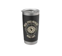 Todos los ojos que ven los ojos reales se dan cuenta de mentiras anti conspiración Vaso térmico de acero inoxidable de doble pared