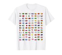 Todos los países Banderas del Mundo 287 Bandera Internacional Camiseta