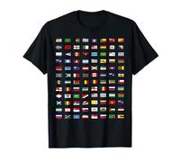 Todos los países Banderas del Mundo 287 Bandera Internacional Camiseta