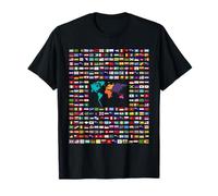 Todos los países Banderas del Mundo 287 Bandera Internacional Camiseta