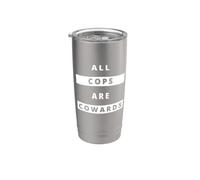Todos los policías son vacas | Activismo antipolicía Vaso térmico de acero inoxidable de doble pared