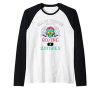 Todos mis amigos están en boxeo y zombis Camiseta Manga Raglan