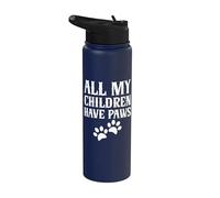 Todos mis hijos tienen patas, gato, abuelo Stainless Steel Insulated Water Bottle