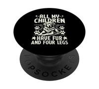 Todos mis Hijos Tienen Pelo y Cuatro Patas, Perra, Abuela PopSockets PopGrip Adhesivo