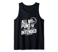 Todos mis Juegos de Palabras están destinados al Humor Amante del Juego de Palabras Camiseta sin Mangas