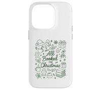 Todos reservados para Christmas Holiday Reader Bookish Doodle Carcasa para iPhone 14 Pro