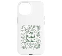 Todos reservados para Christmas Holiday Reader Bookish Doodle Carcasa para iPhone 15