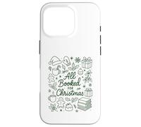 Todos reservados para Christmas Holiday Reader Bookish Doodle Carcasa para iPhone 16 Pro