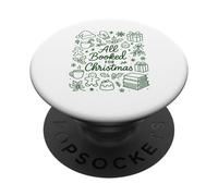 Todos reservados para Christmas Holiday Reader Bookish Doodle PopSockets PopGrip Adhesivo