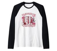 Todos reservados para San Valentín | Corazón de Humor para Amantes de los Libros Lindos Camiseta Manga Raglan