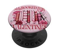 Todos reservados para San Valentín | Corazón de Humor para Amantes de los Libros Lindos PopSockets PopGrip Adhesivo