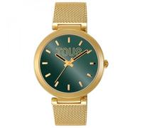TOUS Reloj Mujer S-Mesh Mirror Acero IPG Dorado Esfera Verde 3000142600