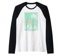 Todos Santos México Souvenir Baja California Sur Art Camiseta Manga Raglan