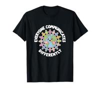 Todos se comunican de manera diferente conciencia sobre el autismo Camiseta