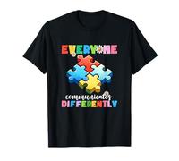 Todos se comunican de manera diferente conciencia sobre el autismo Camiseta