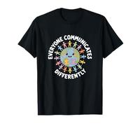 Todos se comunican de manera diferente conciencia sobre el autismo Camiseta