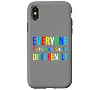 Todos se comunican de Manera Diferente Mes de concientización sobre el Autismo Carcasa para iPhone X/XS