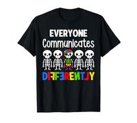 Todos se comunican de manera diferente Neurodiversidad Autismo Niños Camiseta