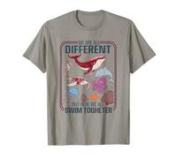 Todos Somos Diferentes Aquí Nadamos Juntos Océano Animales Camiseta