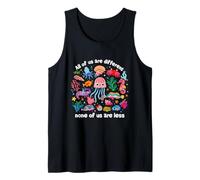 Todos Somos Diferentes Ninguno de Nosotros es Menos Conciencia sobre el Autismo Camiseta sin Mangas