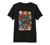 Todos Somos Diferentes Ninguno de Nosotros es Menos Consciente del Autismo Camiseta Premium