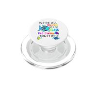 Todos Somos Diferentes, Pero en Esta Clase nadamos Profesor Negro PopSockets PopGrip para MagSafe