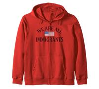 Todos somos inmigrantes | Derechos humanos | No La Migra USA Flag Sudadera con Capucha