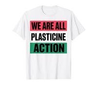 Todos Somos Plastilina Acción Camiseta gráfica económica, Hombre, Blanco, M