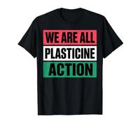 Todos Somos Plastilina Acción Camiseta gráfica económica, Hombre, Negro, XL