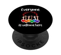 Todos Son bienvenidos aquí inclusión Diversidad Arco Iris LGBTQ PopSockets PopGrip Adhesivo