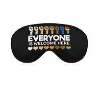 Todos son bienvenidos aquí Máscaras para dormir Cubierta de ojos Blackout con correa elástica ajustable Venda nocturna para mujeres Hombres Yoga Siesta de viaje