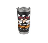 Todos tienen un plan Luchadores de combate aman el Muay Thai Vaso térmico de acero inoxidable de doble pared