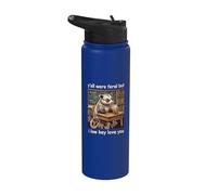 Todos ustedes eran salvajes pero yo soy discreto Te amo café helado de zarigüeya Stainless Steel Insulated Water Bottle