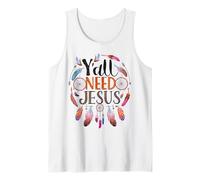 Todos ustedes necesitan Jesús Boho Cristiana Fe Biblia Mujeres Religiosas Camiseta sin Mangas