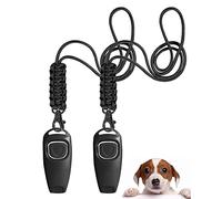 TODREMOU Silbato para Perros - Perros Profesionales, de Alta frecuencia, llamados a revisión-Dog Whistle-2 Unidad (Negro)