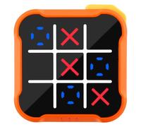 Toe Electrónico Abs 9 x 9 x 2,8 cm Tictactoe con Modo Ki Memory Juego Toe Juego Compacto Entrenamiento de Memoria Juguete para Niños Adultos Viajar Juegos Familiares (Naranja)