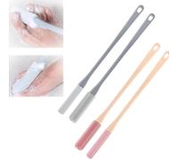 Toe Gap Cleaning Brush Long Handled, Long Handled Silicone Toe Crevice Cleaning Brush & Exfoliating Brush, Long Handled Silicone Toe Crevice Soft Rubber Cleaner (2 pcs)
