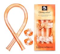 Toeah Juego de rizos de satén sin calor, rodillos de pelo Dreamy Sunset para rizos sin calor, juego de rizos para todo tipo de cabello, 1 unidad